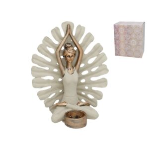 Sarayu Yoga Figure Candle Holder 21.5x14cms