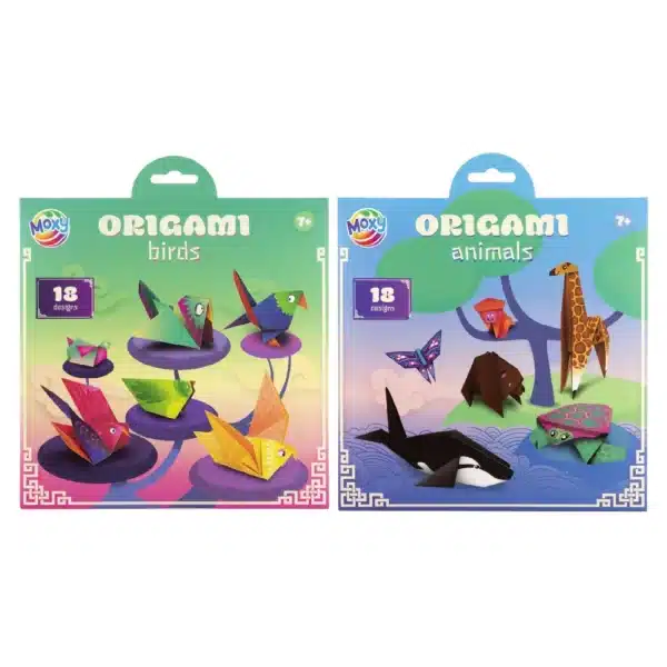 Origami Birds/Animals, 18 Designs Per Pack, 2 Assorted