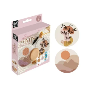 Round Diamond Painting Coaster Set, 2-Pack