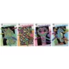 Velvet Colouring A4 4 Sheets, 4 Assorted Designs