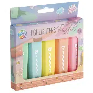 Pack of 5 Pastel Highlighters