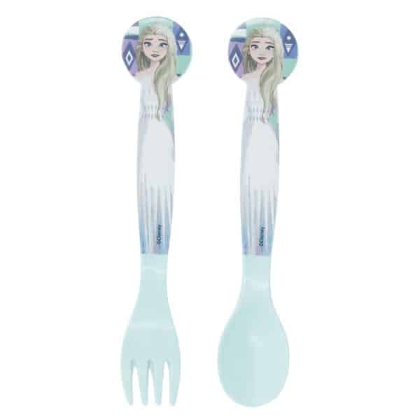 2 Pcs Plastic Cutlery Set Frozen