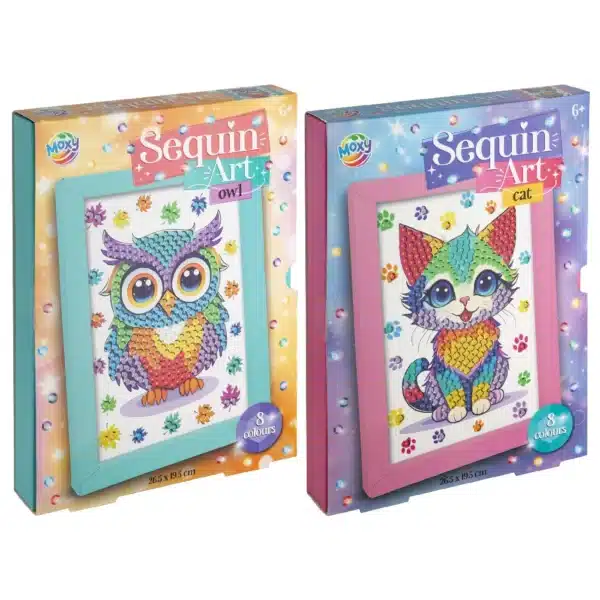Sequin Art With Frame 26 X 19cm, 2 Assorted models
