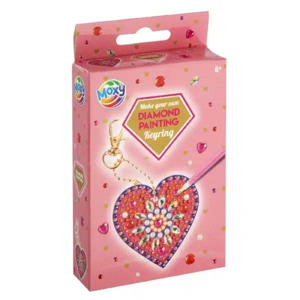 Diamond Painting Heart Keyring, 2 Assorted - Image 3