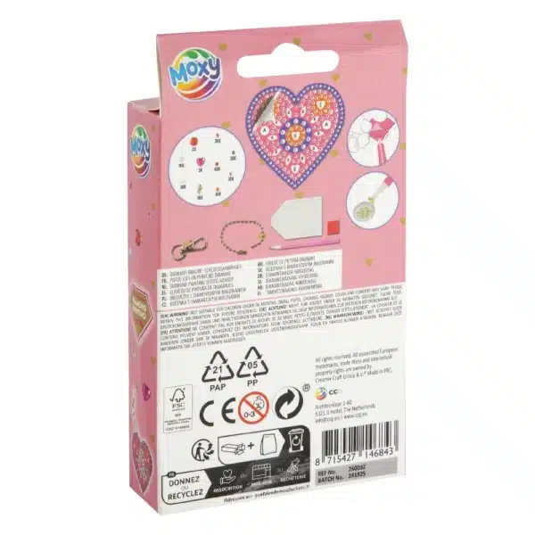 Diamond Painting Heart Keyring, 2 Assorted - Image 2