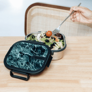 Quokka Stainless Steel Lunch Box Kai Black Marble