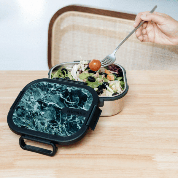 Quokka Stainless Steel Lunch Box Kai Black Marble