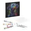 Paint By Number Black Canvas 30x30cm - Dog - Image 2