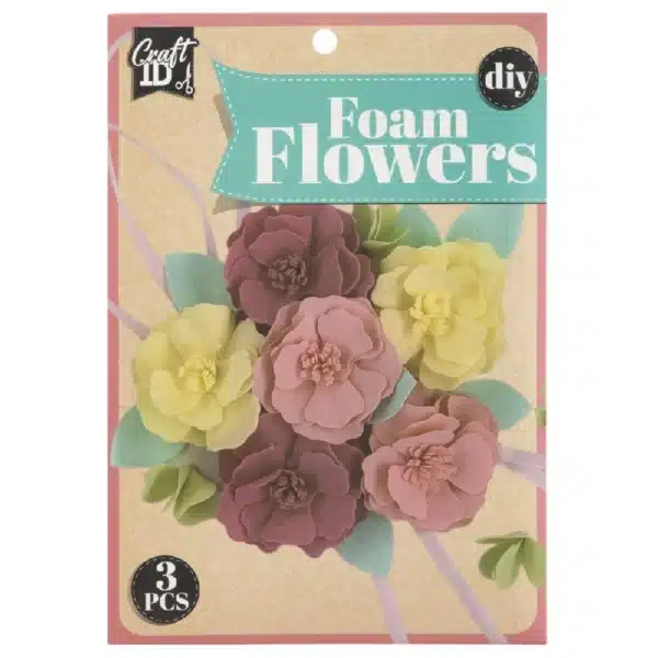 Make Your Own Foam Flowers, 3 Assorted Designs - Image 5