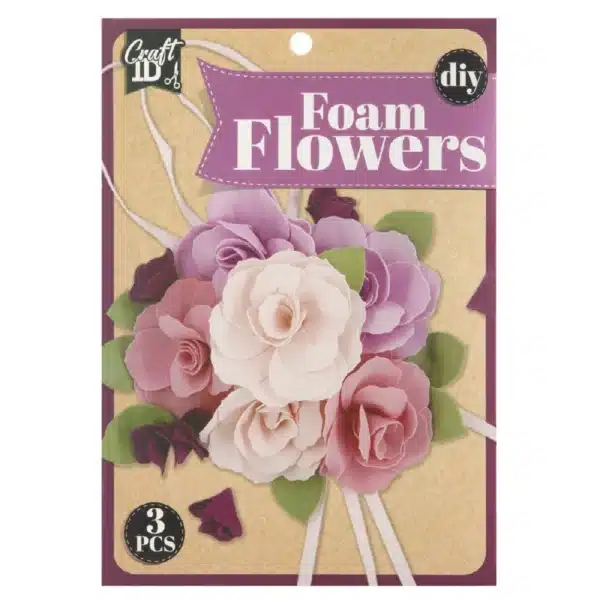Make Your Own Foam Flowers, 3 Assorted Designs - Image 4