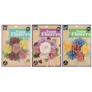 Make Your Own Foam Flowers, 3 Assorted Designs