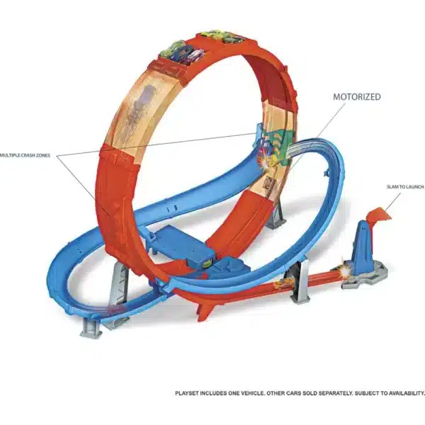 Hot Wheels Massive Loop Mayhem Track Set With 70cm Tall Track Loop - Image 3