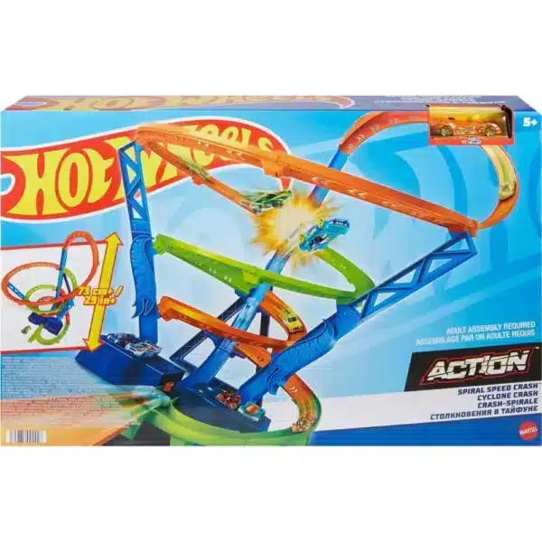 Hot Wheels Spiral Speed Crash Playset - Image 4