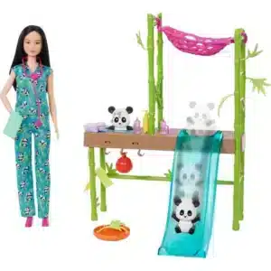 Barbie Panda Care And Rescue Playset With Doll And 20+ Accessories