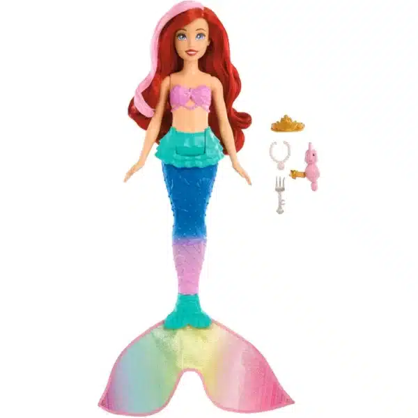 Mattel Disney Princess Toys, Ariel Swimming Mermaid Fashion Doll with Color-Change Hair & Tail, Inspired by The Little Mermaid Movie - Image 4