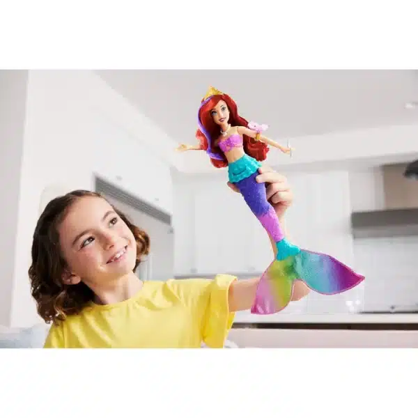 Mattel Disney Princess Toys, Ariel Swimming Mermaid Fashion Doll with Color-Change Hair & Tail, Inspired by The Little Mermaid Movie - Image 3