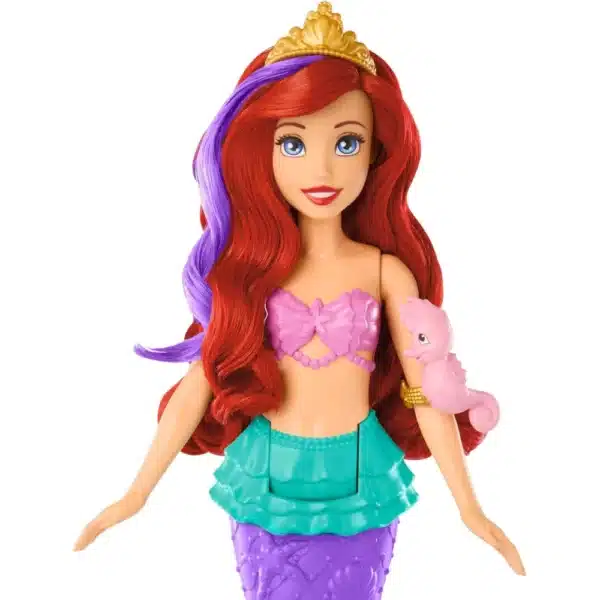 Mattel Disney Princess Toys, Ariel Swimming Mermaid Fashion Doll with Color-Change Hair & Tail, Inspired by The Little Mermaid Movie - Image 2