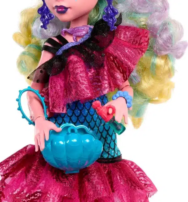Monster High Monster Ball Doll, Lagoona Blue in Party Dress with Themed Accessories Including Balloons & Punch Bowl - Image 3