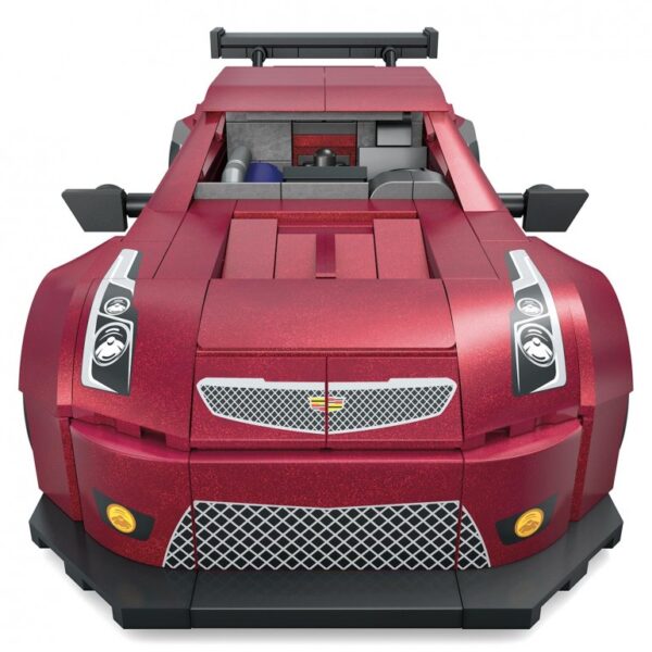 Mega Hot Wheels Collectible Car Building Toy, Cadillac ATS-V R with 319 Pieces and Die-Cast Model, Build & Display Set for Collectors, Red - Image 3