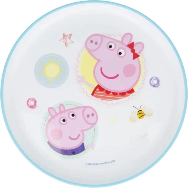 Non Slip Plastic Plate Peppa Pig Core