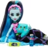 Monster High Creepover Party Doll, Frankie Stein with Pet Dog Watzie, Sleepover Clothes & Accessories like Pillow & Furry Robe - Image 2