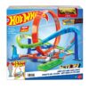 Hot Wheels Toy Car Track Set, Action Loop Cyclone Challenge Playset & 1:64 Scale Vehicle, 2 Ways to Play, Easy Storage