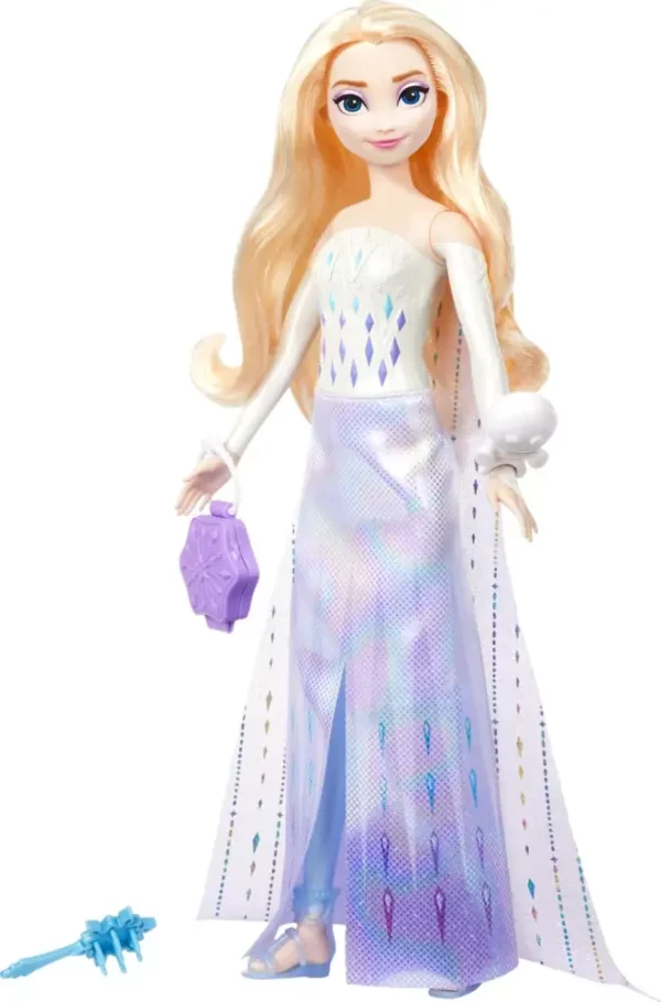 Mattel Disney Frozen Elsa Fashion Doll Set, Spin & Reveal with 11 Surprises Including 5 Accessories, 5 Stickers & Play Scene, Inspired by the Movie - Image 3