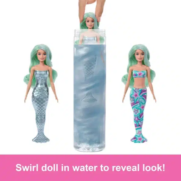 Barbie Color Reveal, Mermaid Series, Doll And Accessories, With 6 Surprises, Colour Changing Top - Image 2