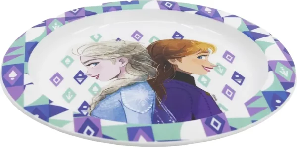 Kids Microwave Safe Plastic Plate Frozen Ice Magic