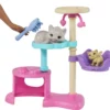 Barbie Kitty Condo Doll & Pets, Cat Tree Toy Playset with 5 Kitten Figures & Accessories - Image 5
