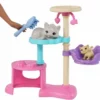Barbie Kitty Condo Doll & Pets, Cat Tree Toy Playset with 5 Kitten Figures & Accessories - Image 3