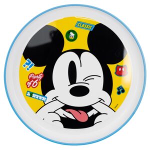 Non Slip Bicolor Plate Mickey Mouse Fun-