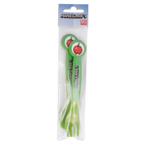 2 Pcs Plastic Cutlery Set Minecraft