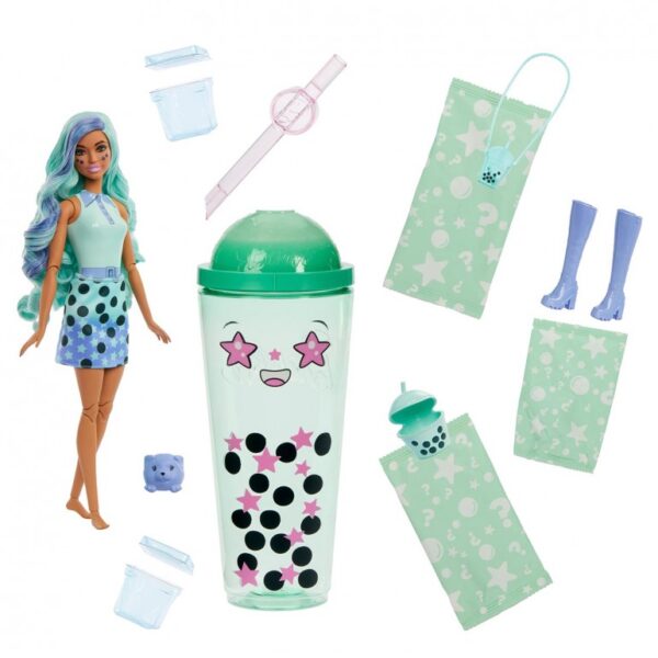 Barbie Pop Reveal Bubble Tea Series Doll & Accessories with Pet, 8 Surprises Include Color Change, Cup with Storage (Styles May Vary) - Image 2