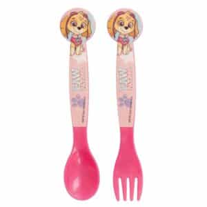 2 Pcs Plastic Cutlery Set Paw Patrol Skye
