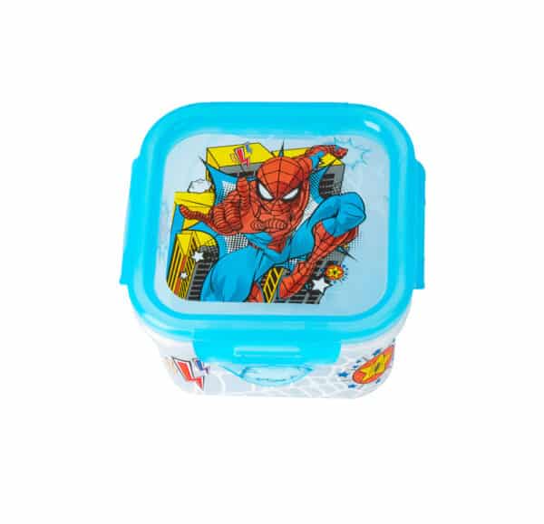Square Hermetic Food Container 290 ml Spiderman