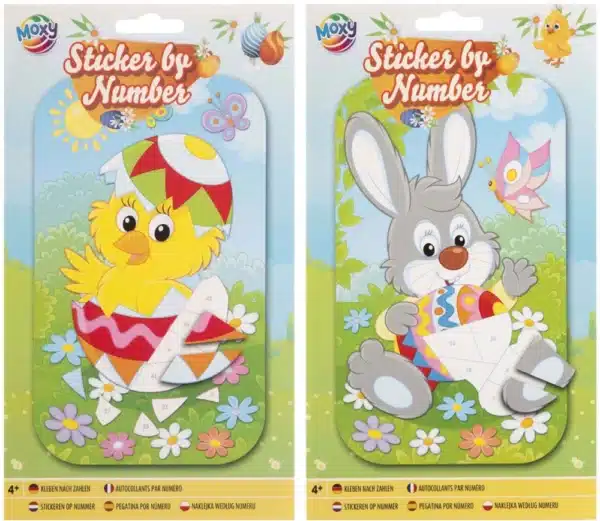 Easter Sticker By Number - 2 Assorted Models  25X14.5cm