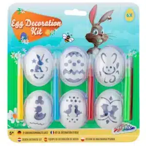 Easter Egg Decoration Kit 6 Pcs + 4 Markers