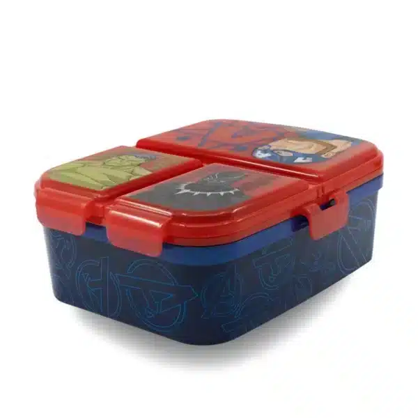 XL Multi Compartment Rectangular Sandwich Box Spiderman