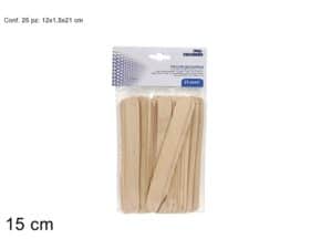 Wooden Lollypop Sticks 25pz Natural Colour