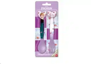 Disney Frozen Reusable Plastic Cutlery Set - Fork & Spoon