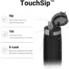Super Sparrow TouchSip™ Tritan Water Bottle 750ml Black - Image 4