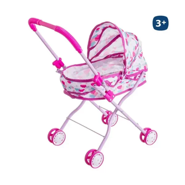 Folding Toy Pushchair with Hood 28 X 50 X 55 Cm