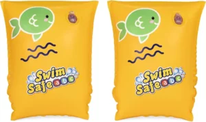 Bestway Inflatable Swimming Armbands for Kids Float Bands Sleeves, Inflatable Swim Armbands for Boys and Girls, Ages 3-6, Yellow