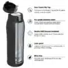 Super Sparrow Enjoy Series 750ml Stainless Steel Bottle With Straw Black Dual - Image 4