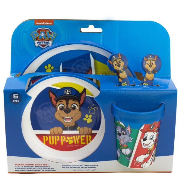 5 Pcs Plastic Kids Microwave Set Paw Patrol Premium - Image 2