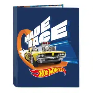 A4 Cardboard Ring File, 4 Rings, 25mm, Hot Wheels "Speed Club"