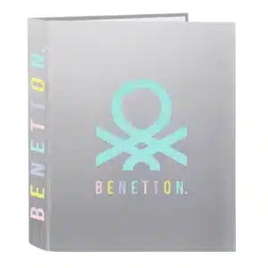 A4 Cardboard Ring File, 4 Rings, 35mm, Benetton “Silver”