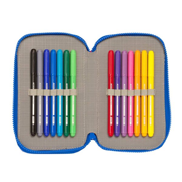 Double Filled Pencil Case 28 Pieces Disney Cars “Race Ready” - Image 2