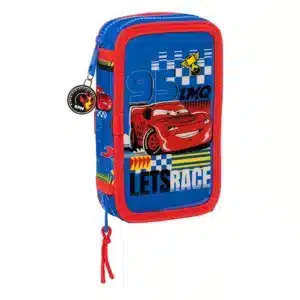 Double Filled Pencil Case 28 Pieces Disney Cars “Race Ready”